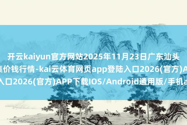 开云kaiyun官方网站2025年11月23日广东汕头农副居品批发中心市集价钱行情-kai云体育网页app登陆入口2026(官方)APP下载IOS/Android通用版/手机app